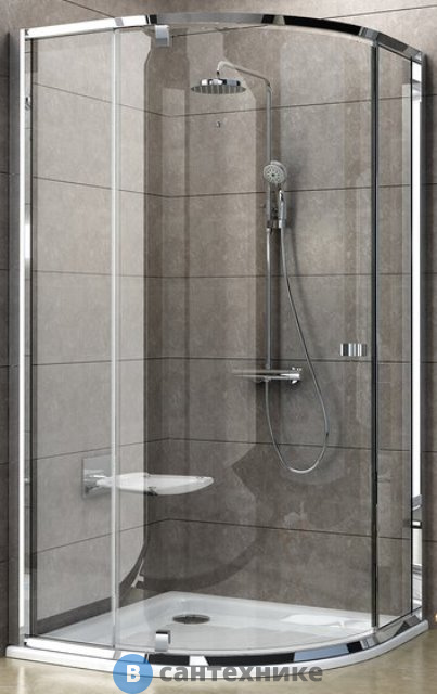 Душевой уголок Ravak Pivot PSKK3-80 блестящая + Транспарент (37644C00Z1) без поддона