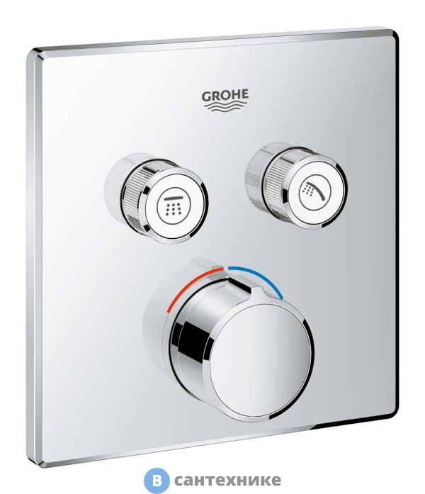 Смеситель Grohe SmartControl 29148000 встраиваемый, 2 кнопки, без внутренней части