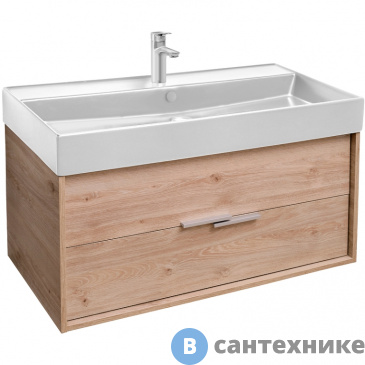 картинка Тумба под раковину Jacob Delafon VIVIENNE EB1668-E75-E75 100 см, корпус дуб давос натуральный, фасад дуб давос натуральный