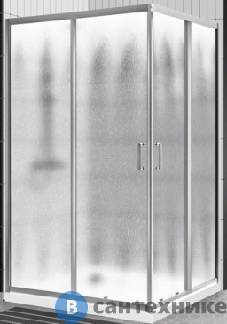 картинка Душевой уголок BelBagno UNO-195-AH-2-120/90-CH-CR, стекло шиншилла, профиль хром, без поддона