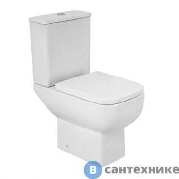 картинка Унитаз BelBagno AURORA BB8604CPR/SC с сиденьем дюропласт soft close, P-trap, без бачка
