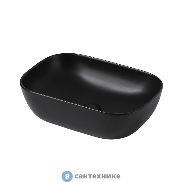 Раковина ABBER Rechteck AC2200MB накладная чёрная матовая
