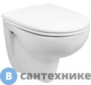 Унитаз подвесной Оскольская керамика "LAUTA" безободковый белый, с сиденьем дюропласт с микролифтом MKW (47302100005)