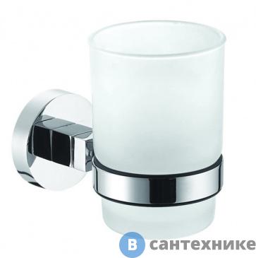 картинка Стакан AZARIO NESSY стеклянный, хром (AZ-73106)