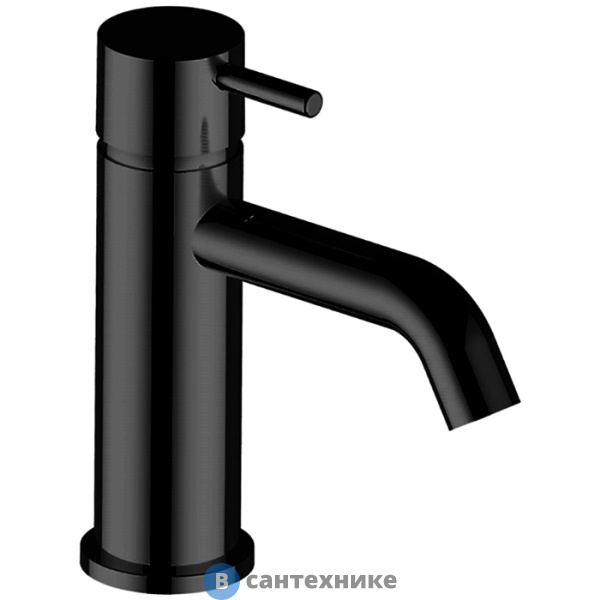 Смеситель CISAL Less New однорычажный для раковины, без донного клапана, чёрный (LN00054040)