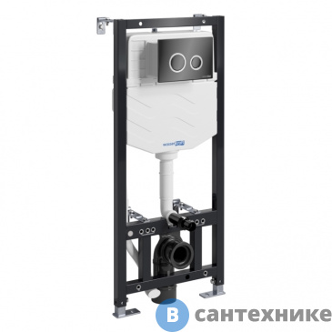 картинка Инсталляция WasserKRAFT Aller 10TLT.010.ME.PB01 для унитаза, кнопка смыва (матовое золото)