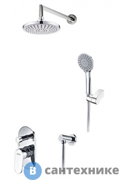 картинка Встраиваемый комплект WasserKRAFT A14229 для душа с верхней душевой насадкой и лейкой