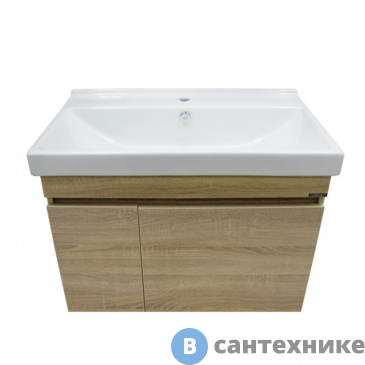 картинка Тумба Comforty Тромсе-80 дуб сонома с раковиной Fest 80 F01