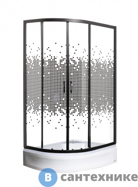 картинка Душевое ограждение МОНОМАХ ДУ 100/80/180 МЗ BL L/R без поддона (10000008626)