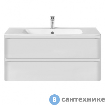 картинка Тумба под раковину Vincea Vico 1000 подвесная, 2 выкатных ящика soft close, G.White (VMC-2V100GW)