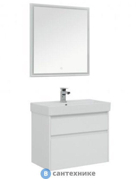 Комплект мебели Aquanet Nova Lite 75 2 ящ. бел. глянец (242903)