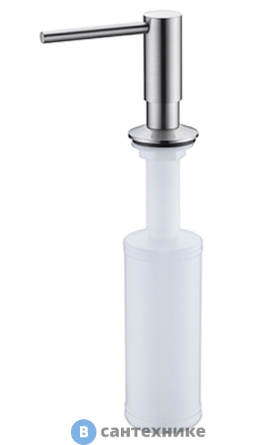 Встраиваемый дозатор для мыла WasserKRAFT K-1499, 320 ml латунь, покрытие "матовый хром", ABS - пластик