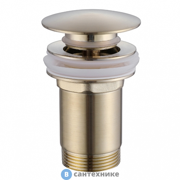 Донный клапан ABBER AF0010G с переливом, золото матовое