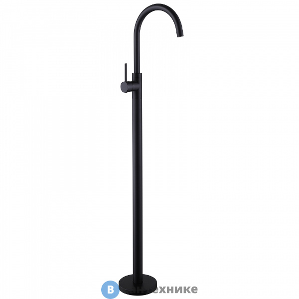 Смеситель ABBER Wasser Kreis AF8141B напольный для раковины, чёрный матовый