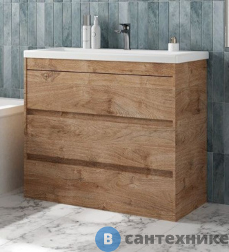 картинка Тумба под раковину Art & MAX FAMILY-M FAMILY-M-900-3C-PIA-HG напольная с тремя выкатными ящиками, Harbor Golden, 900x480x845