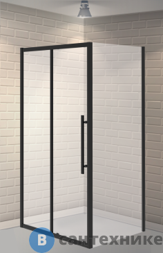 картинка Душевое ограждение ESBANO ESF-119PS-B черный, без поддона