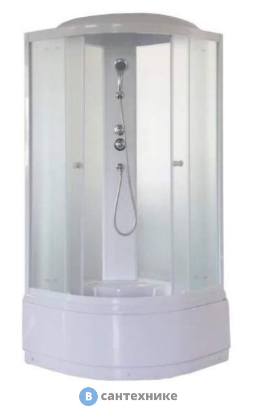 Душевая кабина Parly EF821 (80*80*215) высокий поддон, передние стекла матовые, задние стекла матовые