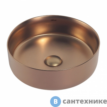 картинка Раковина ABBER Bequem AC2108MRG розовое золото матовое накладная
