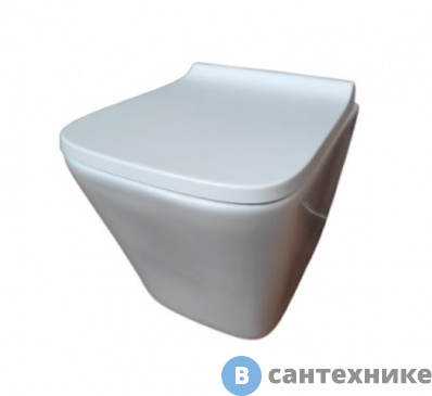 картинка Унитаз Bolu Malaga BL-34E052 подвесной безободковый с ультратонким сиденьем с микролифтом