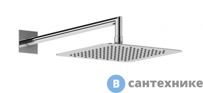 картинка Верхний душ Cezares PORTA-TDDQ-30-01 квадратный 300x300 мм с изливом 350 мм хром