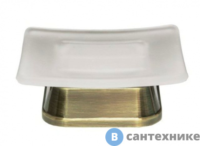 картинка Мыльница WasserKRAFT Exter K-5529  металл, матовое стекло, покрытие "светлая бронза"