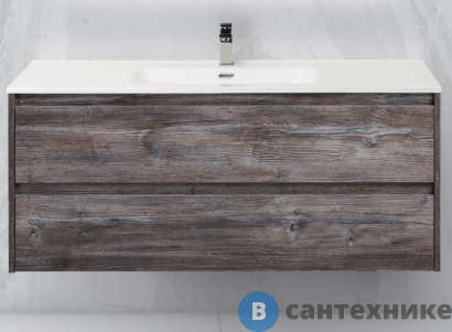 картинка Тумба под раковину BelBagno 121 см KRAFT-1200-2C-SO-PP подвесная с двумя выкатными ящиками, Pino Pasadena