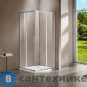 Душевой уголок Vincea Garda VSS-1G8010CLBN, 1000*800, брашированный никель, стекло прозрачное