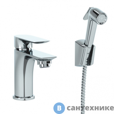 картинка Смеситель Paini Garda 76CR205/574 для раковины с гигиеническим душем, хром