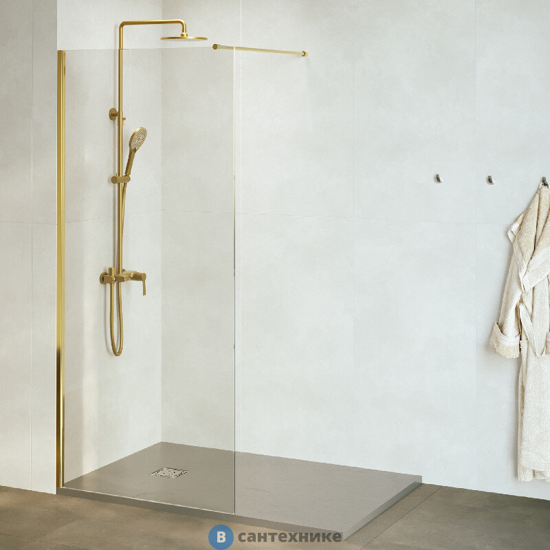 Душевая перегородка RGW WA-010G 110*195 Золото/ Прозрачное (351001011-16)