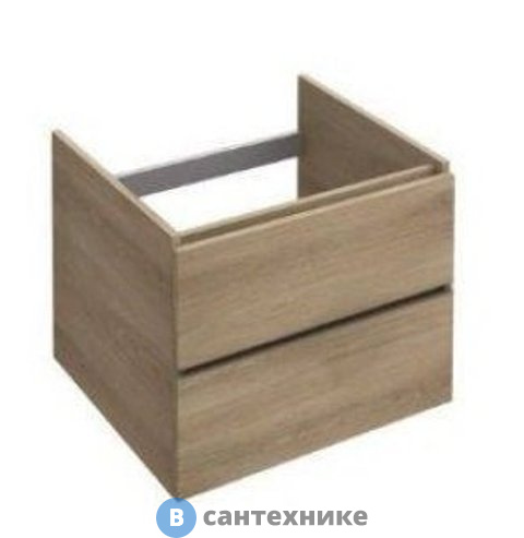 Тумба под раковину Jacob Delafon PARALLEL EB511-E10 2 выдвижных ящика с механизмом "плавное закрывание" /57х50х44,6/ (квебекский дуб)