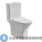 Унитаз с бачком Orange C02-000W безободковый с горизонтальным выпуском, ультратонкое и быстросъёмное сиденье из дюропласта с функцией плавного закрывания Soft-close