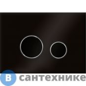 Смывная клавиша KK-POL SPP/163/0/K Vitrum Grande V1 Orbis, стекло (чёрный/ хром/ чёрный)