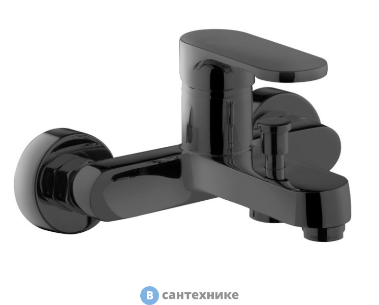 Смеситель AZARIO VIANO AZ-158305024 для ванны с коротким изливом, чёрный матовый