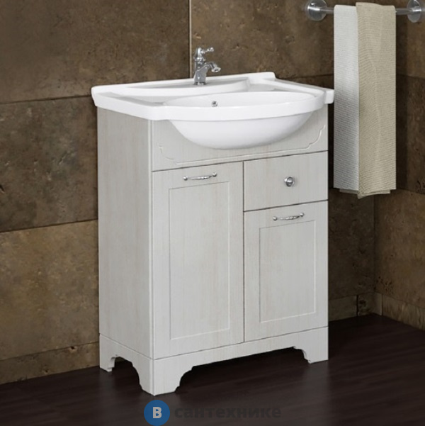 Тумба под раковину Dreja Antia 65, капучино, 1 ящ 2дв. (99.0401)