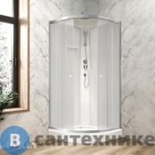 Душевая кабина PARLY BETT931 (90*90*210) низ. под. задние стекла белые, передние стекла матовые, проф. сатин
