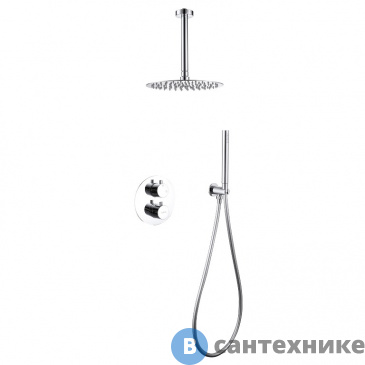 картинка Душевая система ABBER Wasser Kreis AF8121 скрытого монтажа без излива, хром