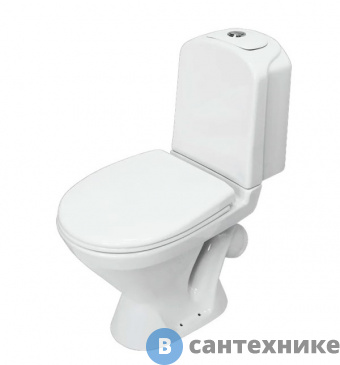 картинка Унитаз с бачком SANITA LUXE CLASSIC SL ТМ с двухрежимной арматурой, сиденьем из термопласта, системой soft close (CSCSLCC01060611)