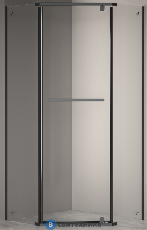 Душевой уголок RGW PA-82B чёрный/Прозрачное/6 мм 100*100*195 (41088200-14), без поддона