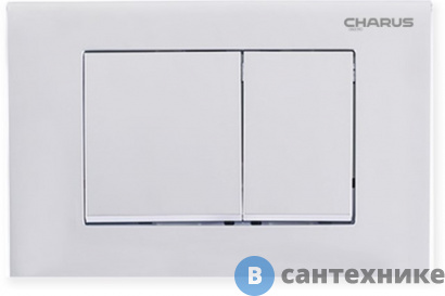 картинка Смывная клавиша CHARUS Minimalista, двойной смыв, серебро, пластик (FP.310.46.01)
