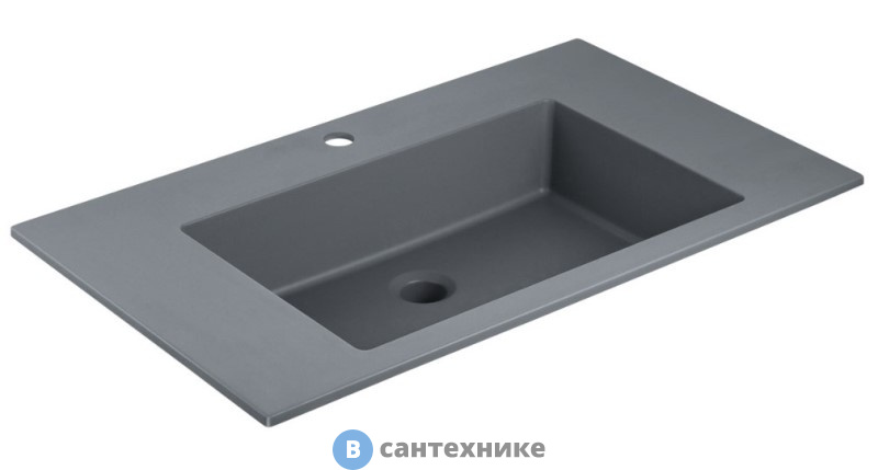 Раковина Vincea VCB-13800G из кварца, серый