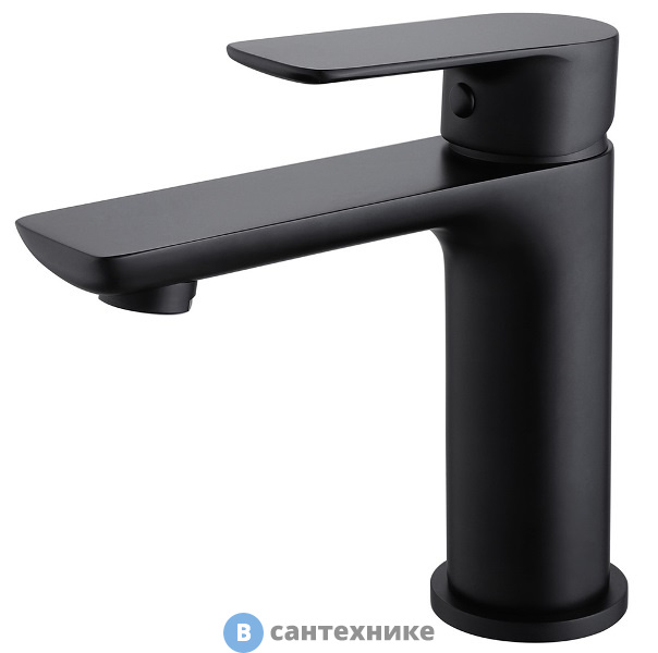 Смеситель ABBER Weiss Insel AF8010B для раковины, чёрный матовый