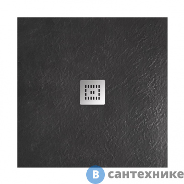 картинка Душевой поддон BelBagno TRAY-MR-UNO-A-90-35-NERO из искусственного мрамора