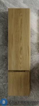 картинка Шкаф подвесной Art & MAX TECHNO AM-Techno-1600-AC-SO-LW674-L фасады асимметричные, дуб мадейра янтарь 400x300x1600