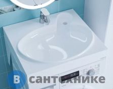 Умывальник СанТа Сатурн 600*110*550 ш/в/гл над стиральной машиной, с кронштейнами (900126)
