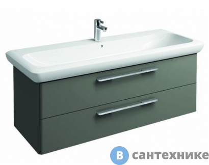картинка Тумба под раковину Keramag IT! 819131000 /1200х427х434/ (серый кварц, глянец)