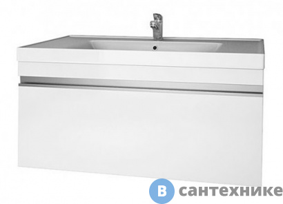 картинка Тумба под раковину Dreja Grace 90, белый лак, 1 ящ (99.0903)