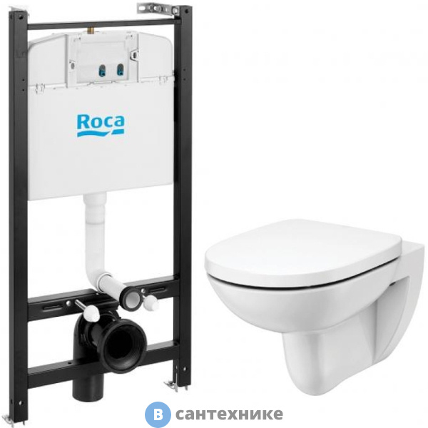 Унитаз с инсталляцией Roca DEBBA ROUND 893104980 (+сиденье), без клавиши