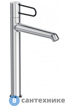 картинка Смеситель Jacob Delafon ODEON RG E21030-BL-CP высокий с д/к, корпус хром, ручка чёрная