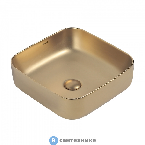 Раковина ABBER Rechteck AC2211MMG золото матовое накладная