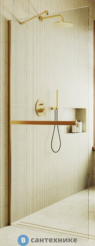 Душевая перегородка в профиле MaybahGlass 1950*790 Стекло 8 мм Бесцветное +Полотенцесушитель (MGD-726-3ш)